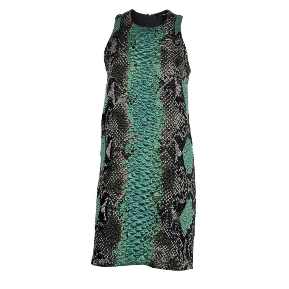 SOLD - Runway Gucci Snake Print textured shift dress - Picture 2 of 5
